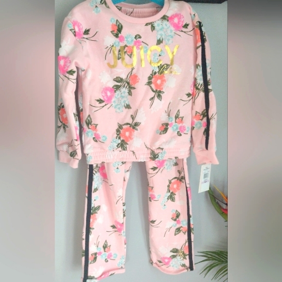 Juicy Couture Matching Sets Juicy Couture Girls Pink Gold Long